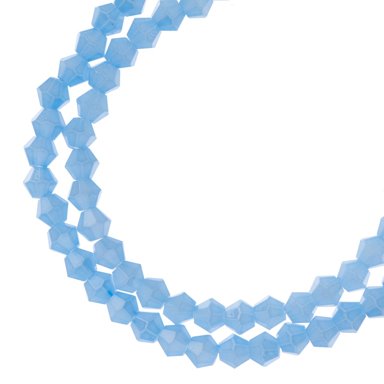 Crystal Lane DIY 2-Strand 7in Opaque Finish Glass Bicone Bead Strands